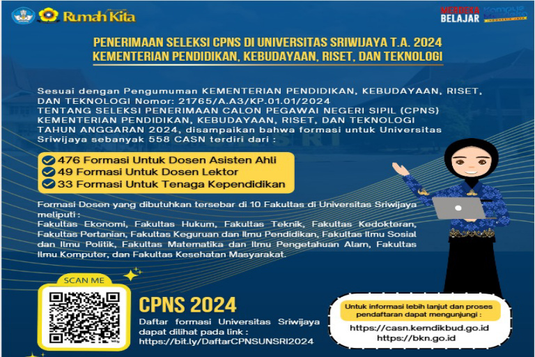 Unsri Terima Ratusan Calon ASN 2024, Yuk Simak!