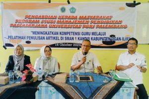 Dosen Manajemen Pendidikan PPs UPGRIP Lakukan PkM di SMAN 1 Ogan Ilir