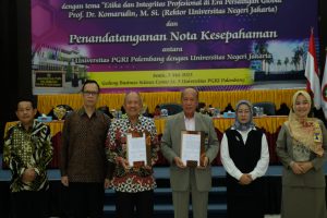 Terus Lakukan Terobosan, UPGRIP Gelar Kuliah Umum dan Penandatanganan MoU Bersama Rektor UNJ