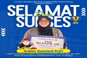 Andien Gusnianti Top Elite 5 Nasional dalam English Speech Competition PORSENASMA 2025