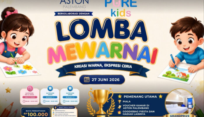 ASTON Palembang dan Pure Kids Gelar Lomba Mewarnai, Wadah Kreativitas Anak di Masa Liburan Sekolah