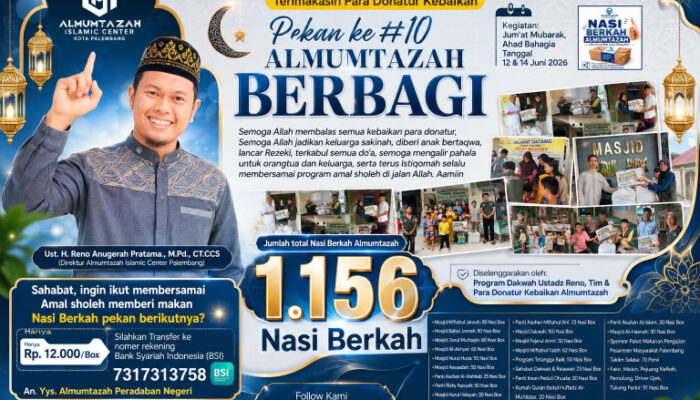 Momentum Tahun Baru Islam 1448 H, Ustaz Reno dan Donatur Almumtazah Bagikan 1.156 Paket Nasi Berkah