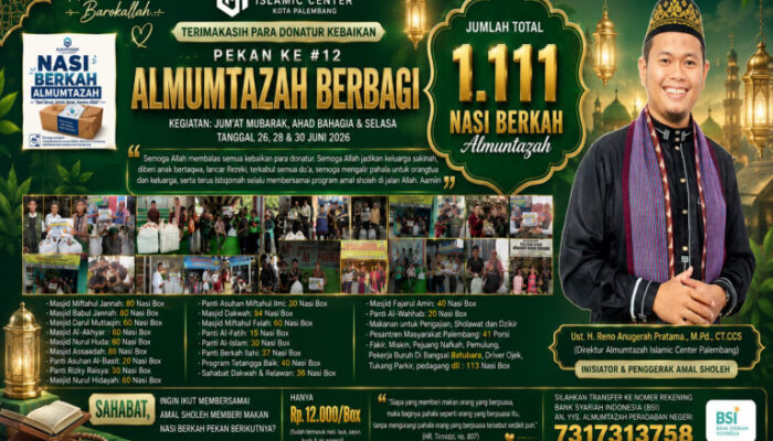 Ustaz Reno Bersama Sahabat Dakwah dan Donatur Almumtazah Kembali Salurkan 1.111 Nasi Berkah untuk Masyarakat