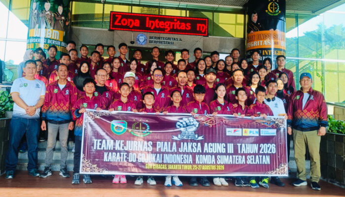 Kajati Sumsel Lepas Kontingen Gojukai Menuju Kejurnas Piala Jaksa Agung