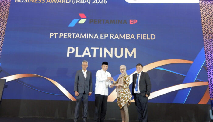 Tumbuh Bersama Masyarakat dan Lingkungan, Pertamina EP Ramba Raih Penghargaan Platinum IRBA dan ENSIA 2026