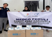 Hadapi Dampak Karhutla, SKK Migas dan Medco E&P Salurkan Ribuan Kotak Masker ke 14 Desa di Muba