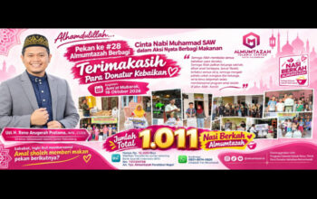 Ustaz Reno dan Sahabat Dakwah Salurkan 1.011 Nasi Berkah, Tebarkan Kasih Sayang di Palembang